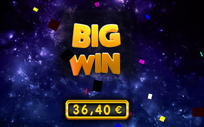Momento del juego con el letrero Big Win y un premio de 36,40€